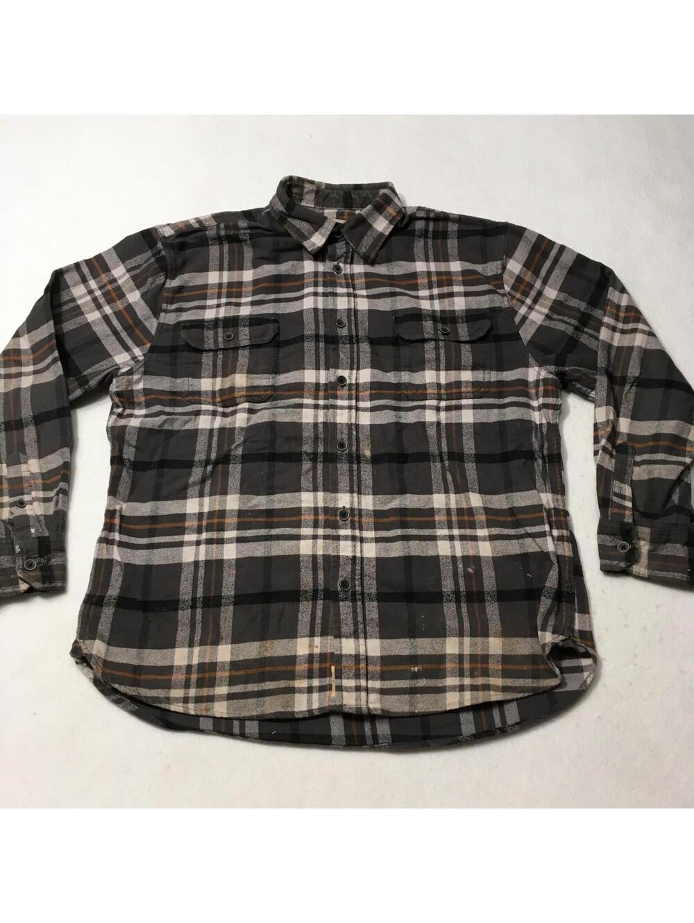 Jachs Men's Shirt Plaid Long Sleeve Heavyweight Flannel Button Up Shacket Sz XL
